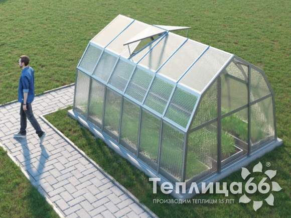 Теплица Рада Ладога из поликарбоната, ширина 2.6 метра